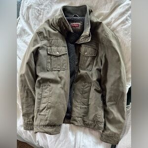 Vintage Levi's Olive Green Sherpa-Lined Field Jacket